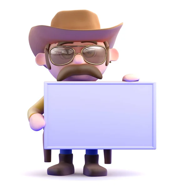 Baner 3D Cowboy — Zdjęcie stockowe