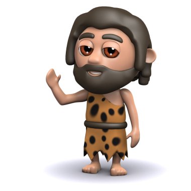 3d Caveman dalgalar merhaba