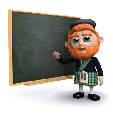 3d Scotsman kara tahtada öğretir