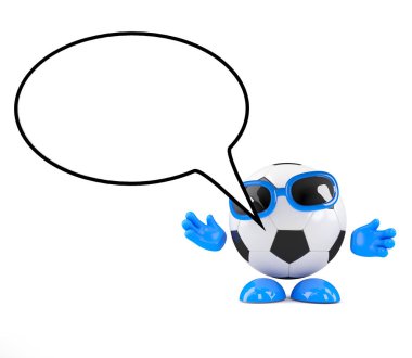 3d Futbol konuşma balonu