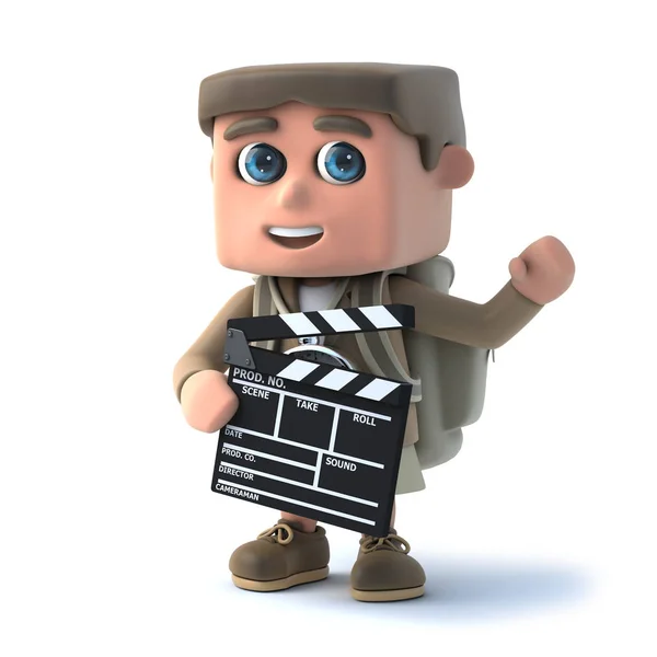3D Explorer dziecko robi film — Zdjęcie stockowe