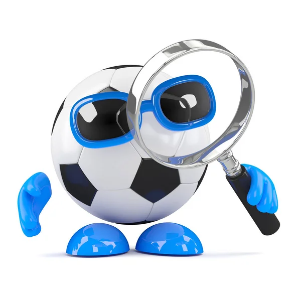 3D piłka nożna Szukaj — Zdjęcie stockowe