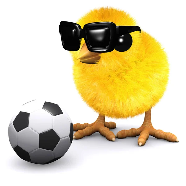3D Soccer chick i solglasögon — Stockfoto