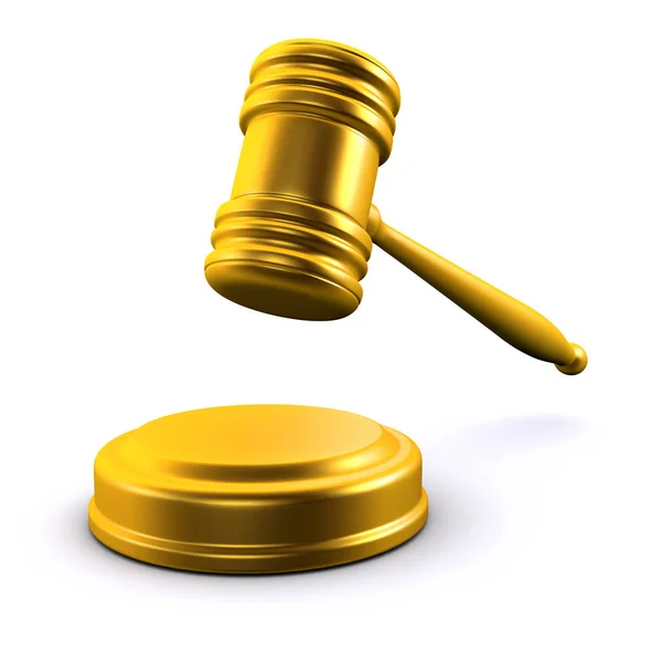 3d Gold gavel — Stock Photo, Image