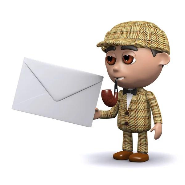 3d Sherlock mail — Stock Photo, Image