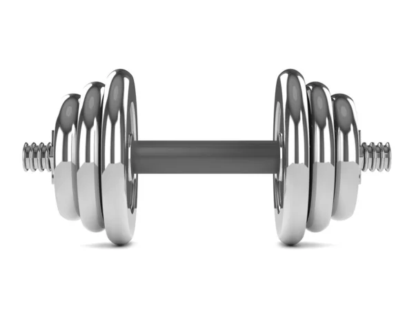 3d Chrome weights front — Stock Photo, Image