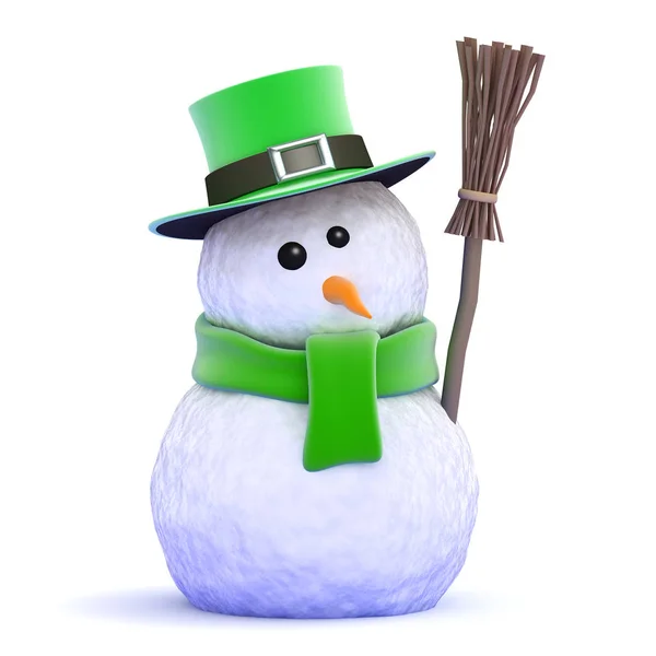 3D χιονάνθρωπος του Αγίου Πάτρικ — Φωτογραφία Αρχείου