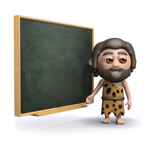3D Caveman öğretmen — Stok fotoğraf