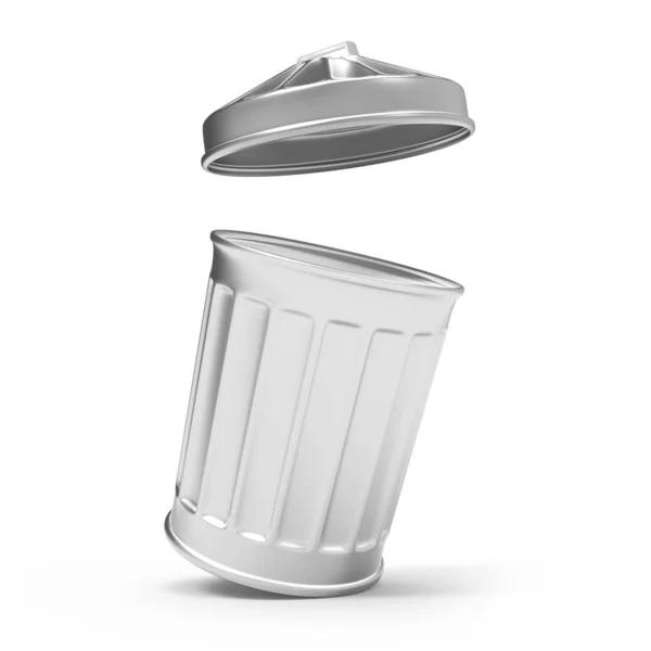 3d Trash can open — Stock Photo, Image