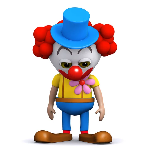 3d Sad clown — Stock Photo, Image