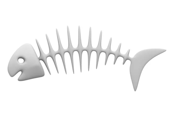 3D魚の骨 — ストック写真