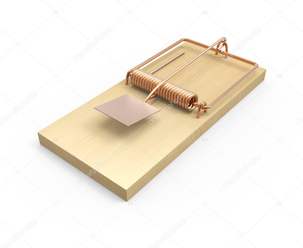 3d Empty mousetrap