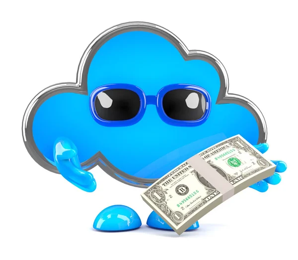 3D σύννεφο χρήματα — Διανυσματικό Αρχείο