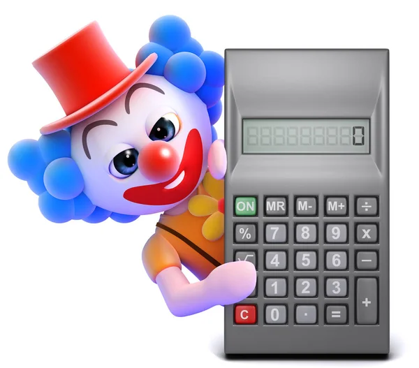 Calculadora de payaso 3d — Vector de stock