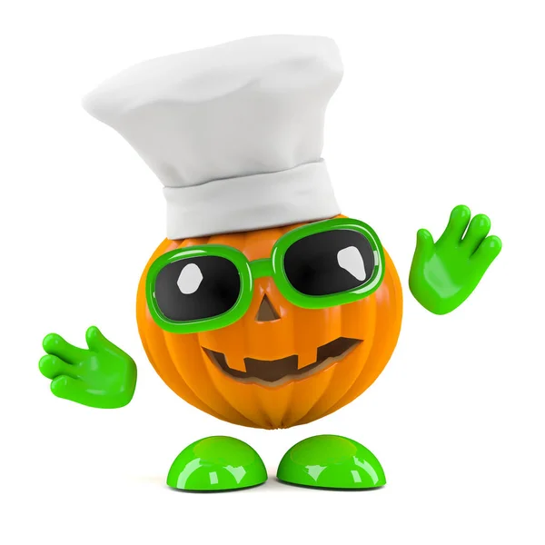 3d Pumpkin chef — Stock Photo, Image