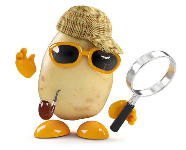 3d Sherlock potato — Stock Photo, Image