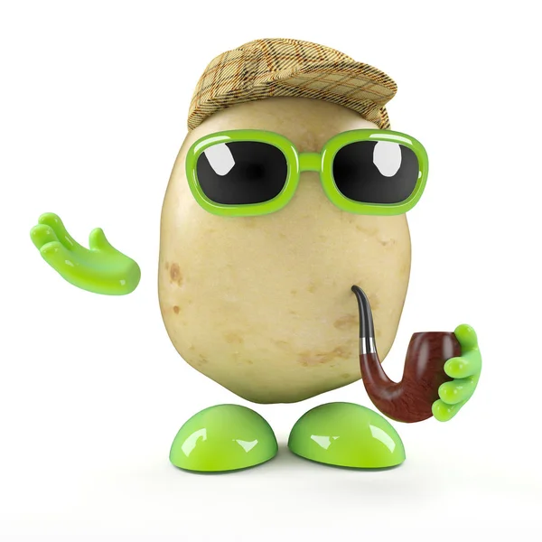 3d Sherlock patates dedektif — Stok fotoğraf
