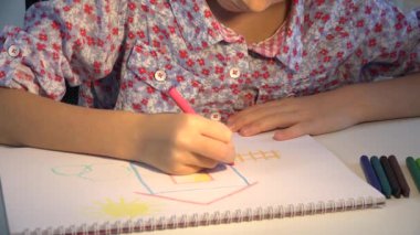 4 k çocuk çizim House, kız boyama, Kids Craft, çocuklar eğitim yapma