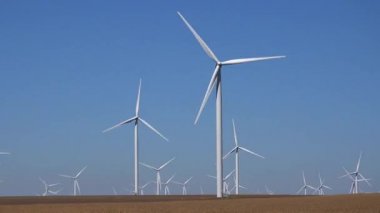 Yel değirmenleri, Rüzgar türbinleri, Timelapse jeneratör güç, elektrik zaman atlamalı