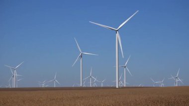 Yel değirmenleri, Rüzgar türbinleri, tarım buğday alan jeneratör güç, elektrik