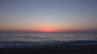 Sunset Beach, sahil, okyanus Sundown yaz, Twilight deniz manzarası, Sunrise