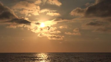 Sunset Beach, sahil, okyanus Sundown yaz, Twilight deniz manzarası, Sunrise