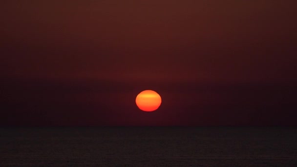 Sunset Beach Timelapse Wschód Słońca Nad Brzegiem Morza Widok Ocean — Wideo stockowe