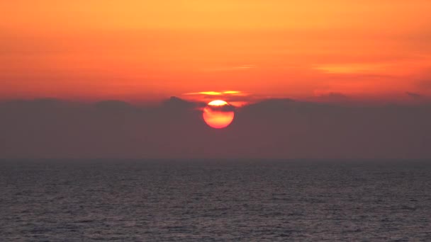 Sunset Beach Sunrise Stranden Och Havet Vid Solnedgången Sommaren Twilight — Stockvideo