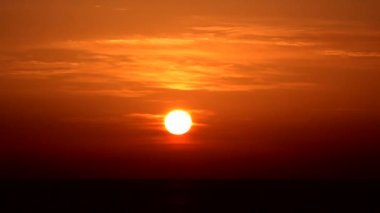 Sunset Beach Timelapse, sahil, okyanus manzarası, yaz aylarında güneş batmadan Sunrise