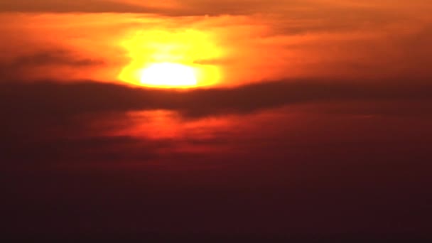 Sunset Beach Timelapse Východ Slunce Moře Výhled Oceán Při Západu — Stock video