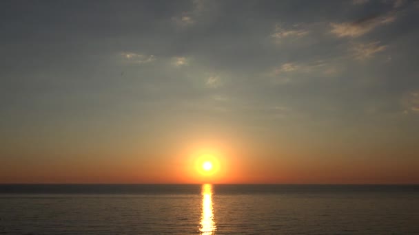 Plage Coucher Soleil Lever Soleil Sur Bord Mer Océan Coucher — Video