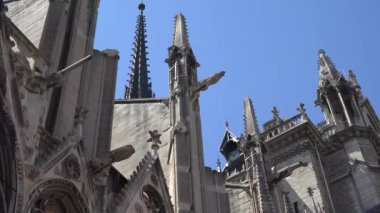 Notre Dame Katedrali Paris, Kilise ziyaret İnsanlar Turistler, Downtown Turizm