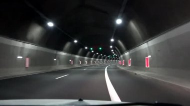 4k Sürüş Araba Karayolu, Karayolu, Tünel, Metro, Sürücü Trafik Pov Seyahat
