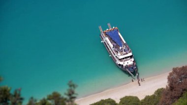 Lefkada Egremni Beach, Yunanistan, Cruise Yelken Gezisi, Tekne İnsanlar, Gemi 4k