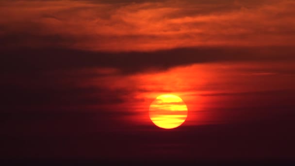 Sunset Sea Beach Timelapse, Ανατολή ηλίου στην παραλία, Ωκεανός Θέα στο ηλιοβασίλεμα το καλοκαίρι — Αρχείο Βίντεο