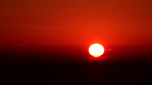 Coucher de soleil Nuages, Mer Plage Timelapse, Lever du soleil sur le bord de la mer, Coucher de soleil sur l'océan en été — Video