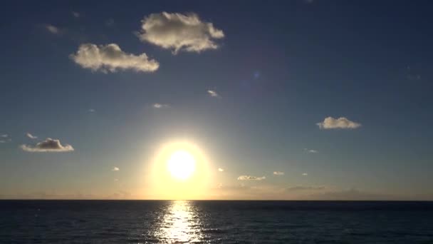Sunset Clouds Sea Beach Timelapse Sunrise Seashore Ocean Sundown Time — Stock Video
