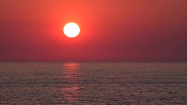 Dramatický Západ Slunce Obloze Sea Beach Východ Slunce Pobřeží Oceán — Stock video