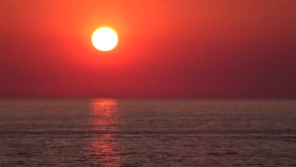 Sunset Beach Ocean Sea Timelapse, Time Lapse Sunrise, Sundown, Fale morskie w lecie, Podróżowanie na wakacjach — Wideo stockowe