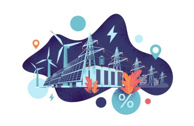 Yenilenebilir güneş ve rüzgar enerjisi pil depolama akıllı Grid sistemi