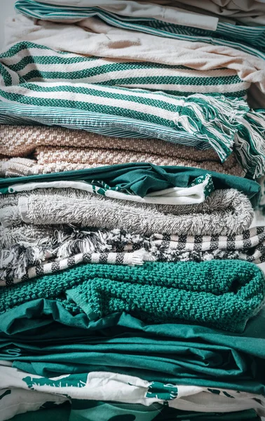 Fondo Con Textil Para Hogar Plegado — Foto de Stock