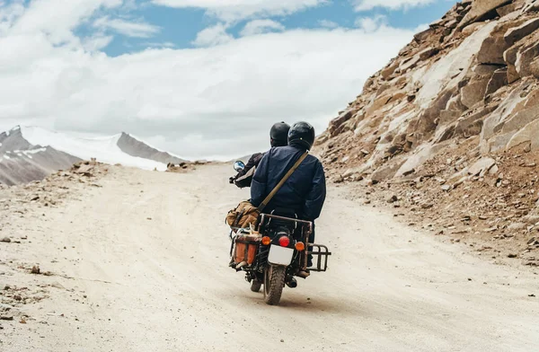 Viajeros Motobike Viajan Los Caminos Indios Del Himalaya —  Fotos de Stock