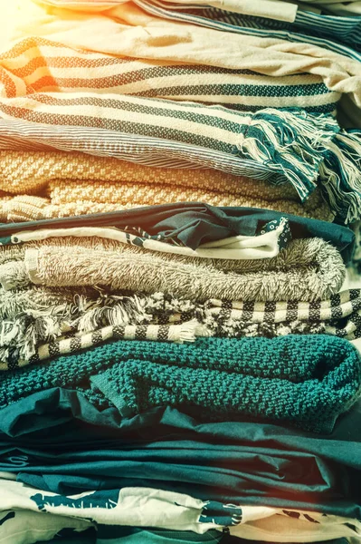 Fondo Con Textil Para Hogar Plegado — Foto de Stock