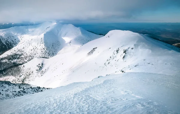 Chaîne Neige Mala Fatra Dans Image Paysage Des Montagnes Des — Photo