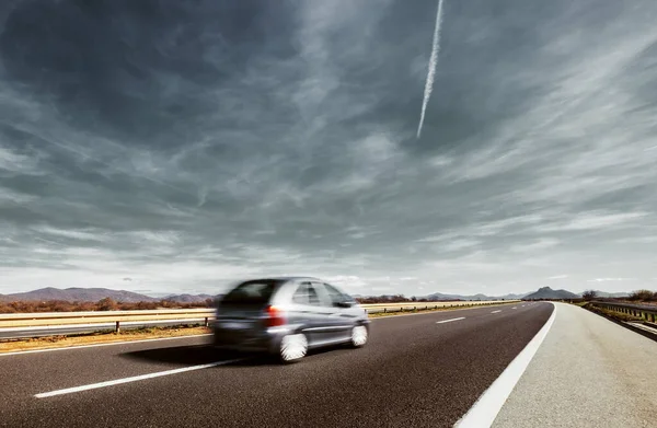 Blurred View Highway Motion — Stock Photo, Image