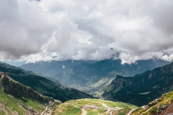 Cloudy Mountain Tops Indian Himalaya — Stock Photo, Image