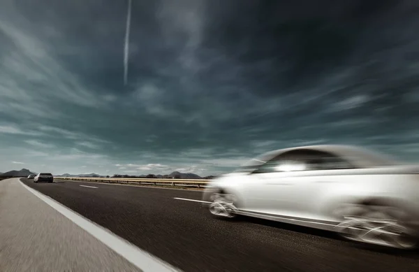 Highway Speed Motion Ansicht — Stockfoto