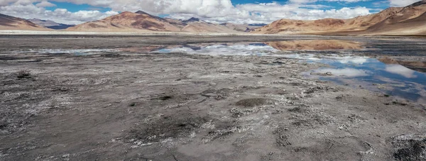 Tso Kar Salt High Mountain Lake Στο Ladakh — Φωτογραφία Αρχείου