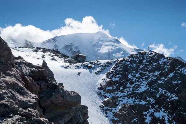 Alpes Françaises Paysage Couper Souffle Avec Une Cabane Montagne Avec — Photo