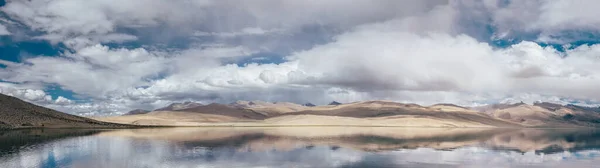 Tso Moriri Lake Panorame Ladakh Norh Ινδία — Φωτογραφία Αρχείου